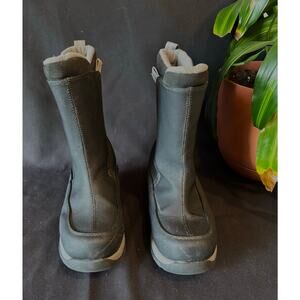 Boys Girls Youth Lands' End Winter Snow Boots Black Unisex Waterproof Size 3 3M